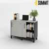 QD-3 1200х450х870 Белый Премиум/Черный муар/Матовый черный/с замком